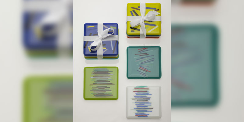 Present Shaped Glass Art